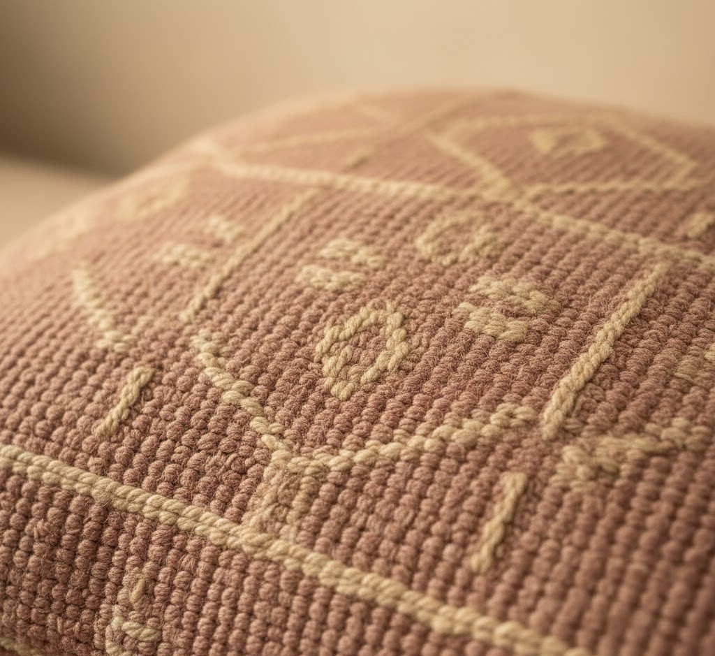 Geweven kussen met patroon